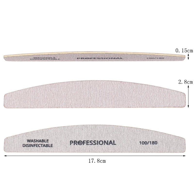 Nail File 100/180 Bridge Shape 1 pc