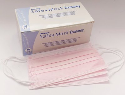 Medical face mask, pink/purple 50 pcs