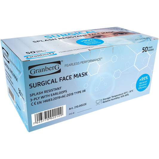 Medical face mask, blue 50 pcs